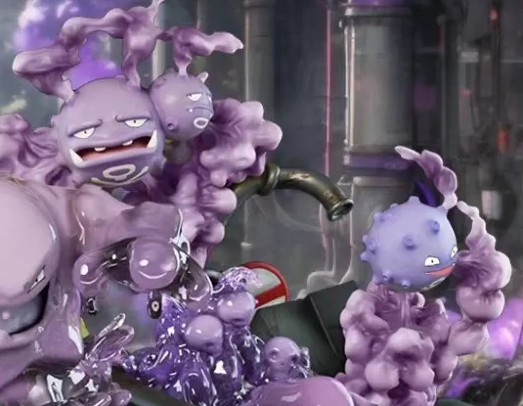 1/20 Scale World Zukan Evolution of Grimer Set & Koffing Set - Pokemon Resin Statue - Wonder Studio