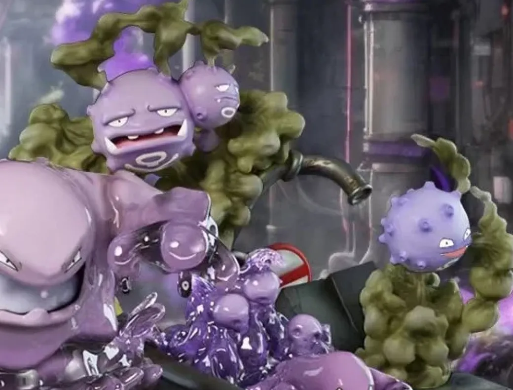 1/20 Scale World Zukan Evolution of Grimer Set & Koffing Set - Pokemon Resin Statue - Wonder Studio