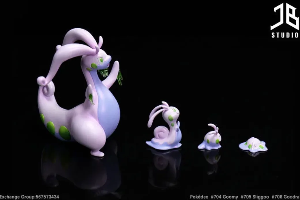 1/20 Scale World Zukan Goodra Family - Pokemon Resin Statue - JB Studio