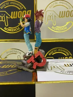 1/20 Scale World Zukan Jasmine & Ash Ketchum & Blue Oak - Pokemon Resin Statue - Boom Studio