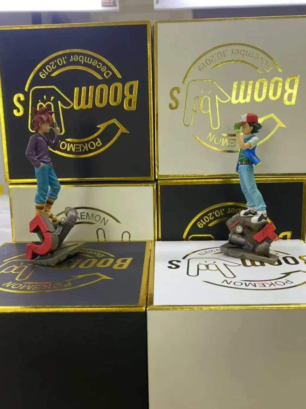 1/20 Scale World Zukan Jasmine & Ash Ketchum & Blue Oak - Pokemon Resin Statue - Boom Studio