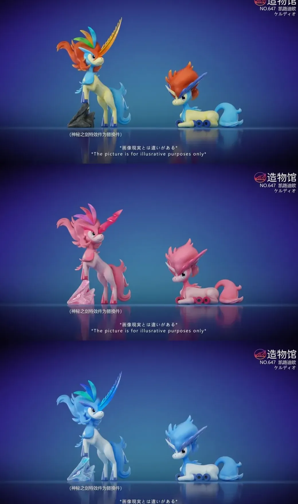 1/20 Scale World Zukan Keldeo Set - Pokemon Statue - ZaoWuGuan Studio