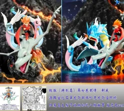1/20 Scale World Zukan Lance & Aerodactyl & Dragonair & Gyarados - Pokemon Resin Statue - QN Studios