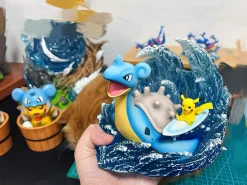 1/20 Scale World Zukan Lapras & Surfing Pikachu - Pokemon Resin Statue - PoKe Studio