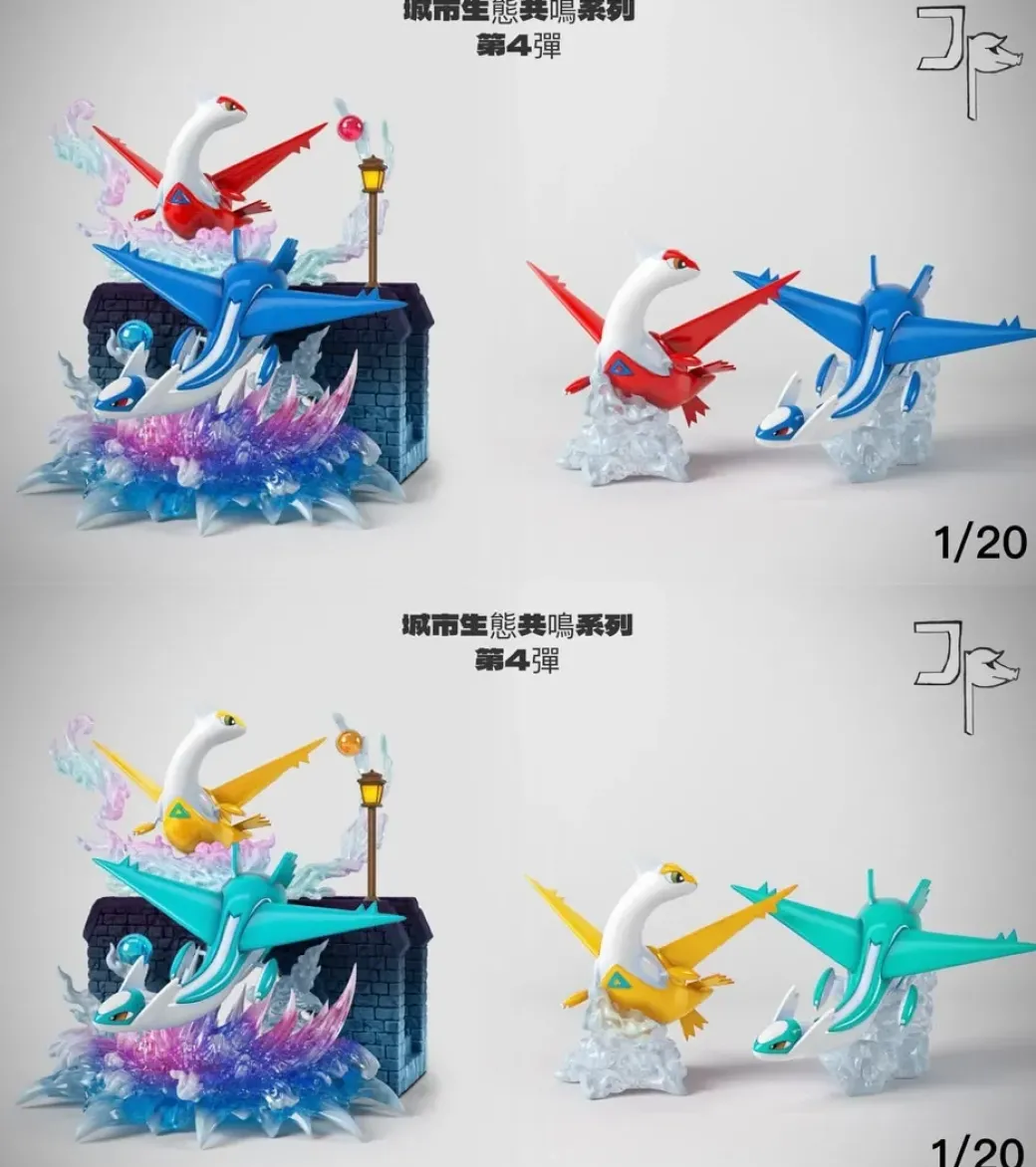 1/20 Scale World Zukan Latias & Latios - Pokemon Resin Statue - JP Studio