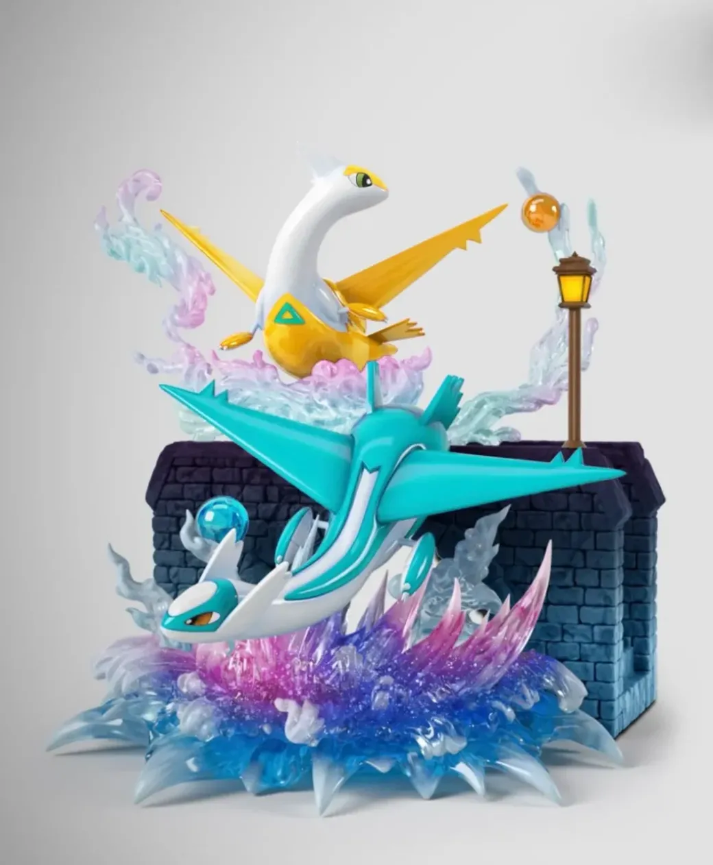 1/20 Scale World Zukan Latias & Latios - Pokemon Resin Statue - JP Studio