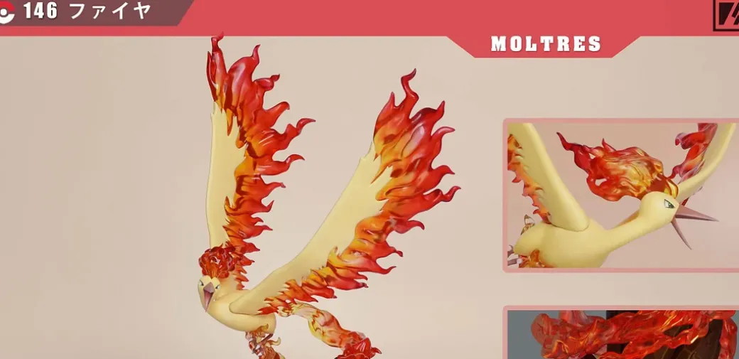 1/20 Scale World Zukan Legendary Birds Set - Pokemon Resin Statue - VS Studio