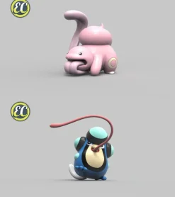 1/20 Scale World Zukan Lickitung & Palpitoad - Pokemon Statue - EC-Studio