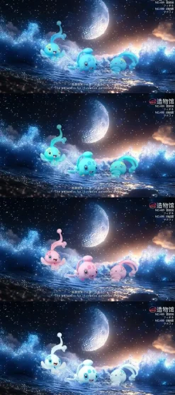 1/20 Scale World Zukan Manaphy & Phione - Pokemon Statue - ZaoWuGuan Studio