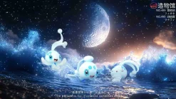 1/20 Scale World Zukan Manaphy & Phione - Pokemon Statue - ZaoWuGuan Studio