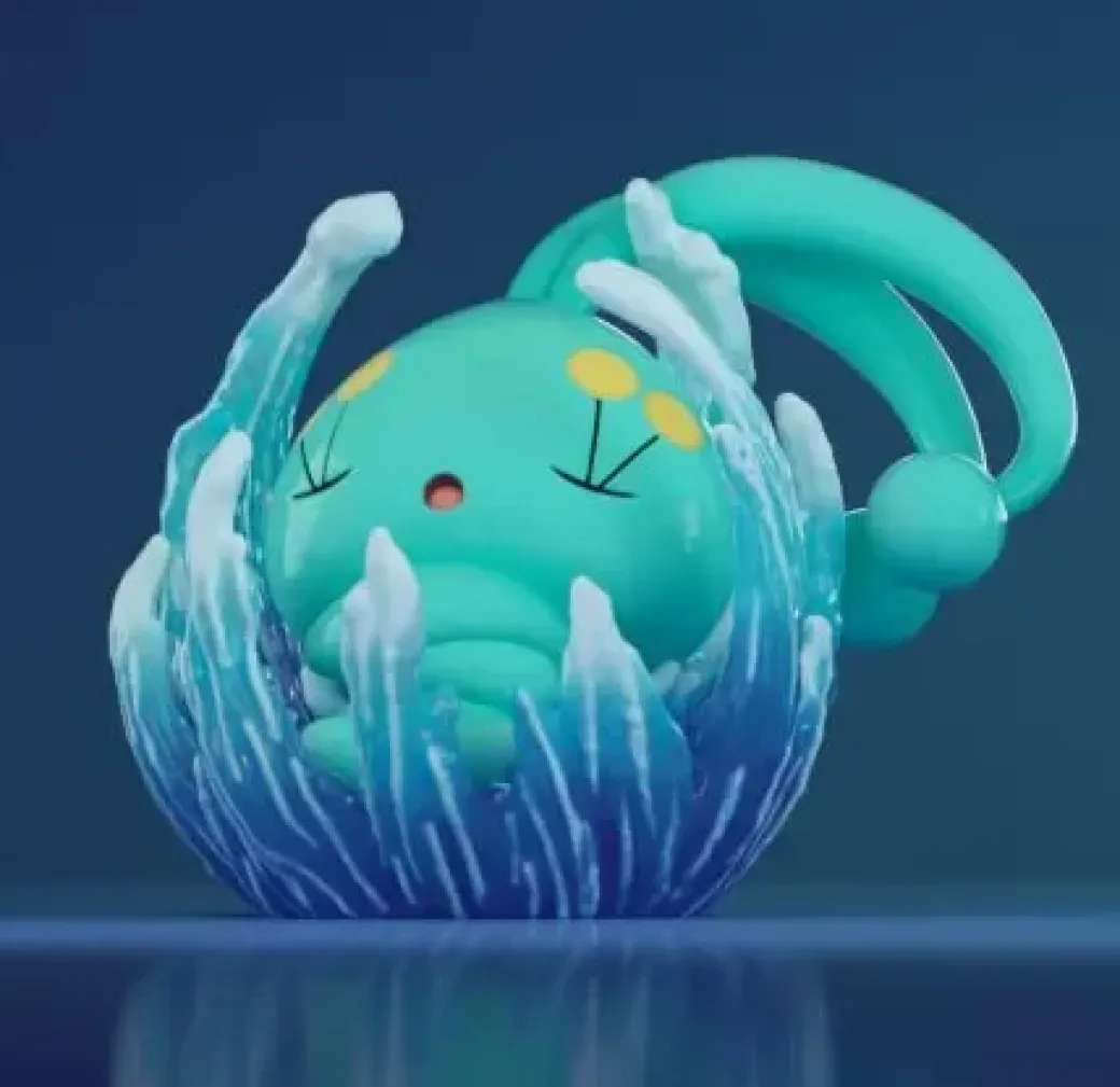 1/20 Scale World Zukan Manaphy & Phione - Pokemon Statue - ZaoWuGuan Studio