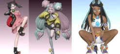 1/20 Scale World Zukan Marnie & Iono & Nessa - Pokemon Resin Statue - Jiang Studios