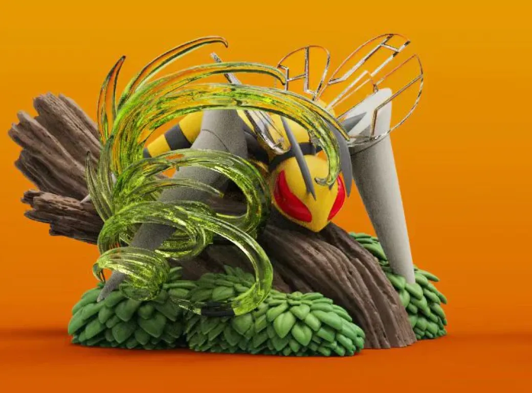 1/20 Scale World Zukan Mega Beedrill - Pokemon Resin Statue - Asterism Studio
