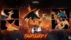 1/20 Scale World Zukan Mega Charizard Y - Pokemon Resin Statue - Yun Meng Studio