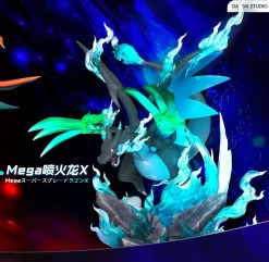 1/20 Scale World Zukan Mega Charizard X & Mega Charizard Y - Pokemon Resin Statue - DaiDai Studio