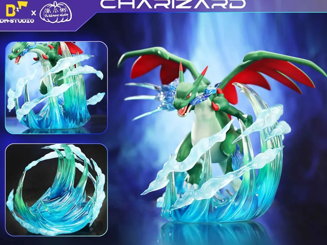 1/20 Scale World Zukan Mega Charizard X - Pokemon Resin Statue - DM Studios