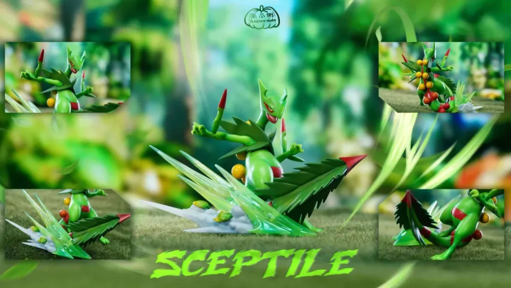 1/20 Scale World Zukan Mega Sceptile - Pokemon Resin Statue - Pokemon Studio