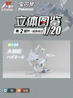 1/20 Scale World Zukan Mega Steelix - Pokemon Resin Statue - MH Studios