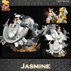 1/20 Scale World Zukan Mega Steelix & Jasmine & Ampharos - Pokemon Resin Statue - DianCangGuan Studios