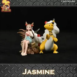 1/20 Scale World Zukan Mega Steelix & Jasmine & Ampharos - Pokemon Resin Statue - DianCangGuan Studios
