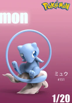 1/20 Scale World Zukan Mew & Mewtwo - Pokemon Resin Statue - MX Studios [In stock]