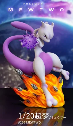 1/20 Scale World Zukan Mewtwo - Pokemon Resin Statue - PPAP Studios