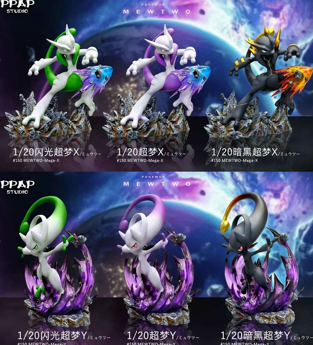 1/20 Scale World Zukan Mewtwo Mega X & Mega Y - Pokemon Resin Statue - PPAP Studios