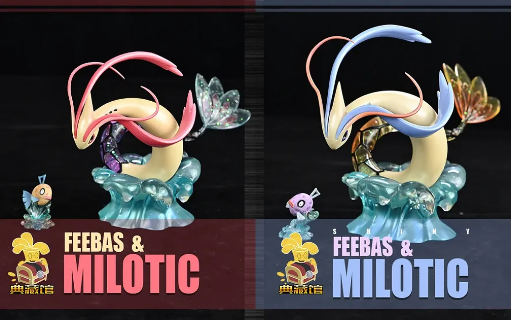 1/20 Scale World Zukan Milotic Family - Pokemon Resin Statue - DianCangGuan Studios