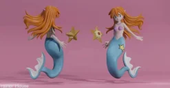 1/20 Scale World Zukan Misty, Staryu, Psyduck & Goldeen - Pokemon Statue - Trainer House Studios