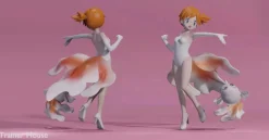 1/20 Scale World Zukan Misty, Staryu, Psyduck & Goldeen - Pokemon Statue - Trainer House Studios