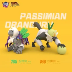 1/20 Scale World Zukan Oranguru & Passimian - Pokemon Statue - UU Studio