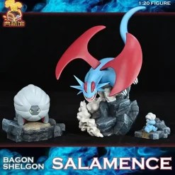 1/20 Scale World Zukan Original Colour Salamence Family - Pokemon Resin Statue - DianCangGuan Studios