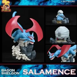 1/20 Scale World Zukan Original Colour Salamence Family - Pokemon Resin Statue - DianCangGuan Studios