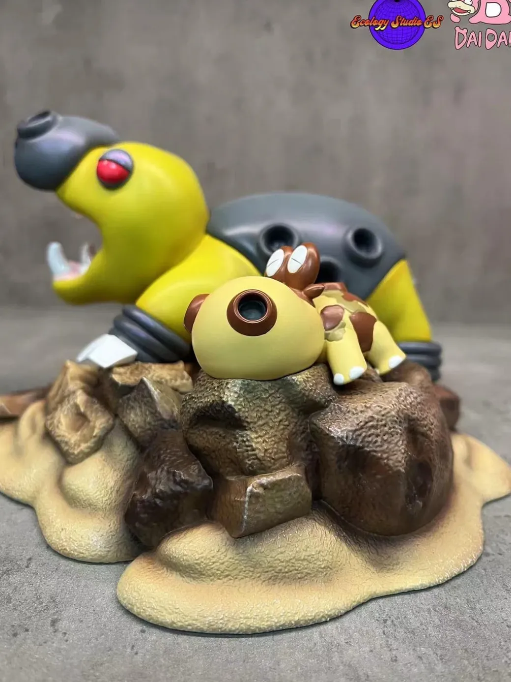 1/20 Scale World Zukan Original Colour Evolution of Hippowdon Set - Pokemon Resin Statue - Ecology Studio
