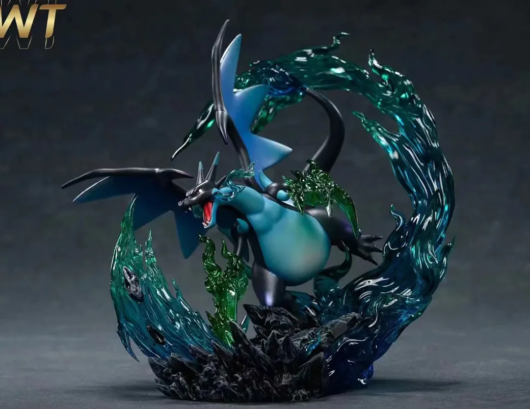 1/20 Scale World Zukan Pocket Skill Series Charizard X - Pokemon Resin Statue - WT Studios