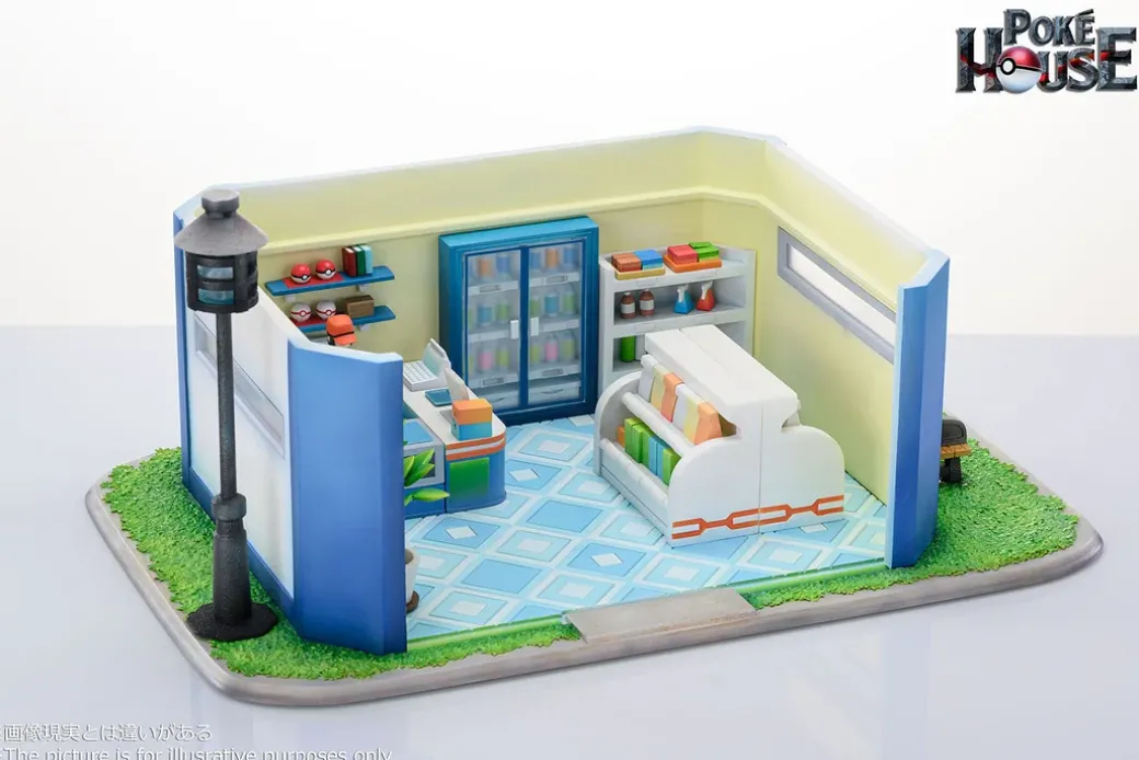 1/20 Scale World Zukan Poké Mart with LED - Pokemon Resin Statue - POKE HOUSE Studio