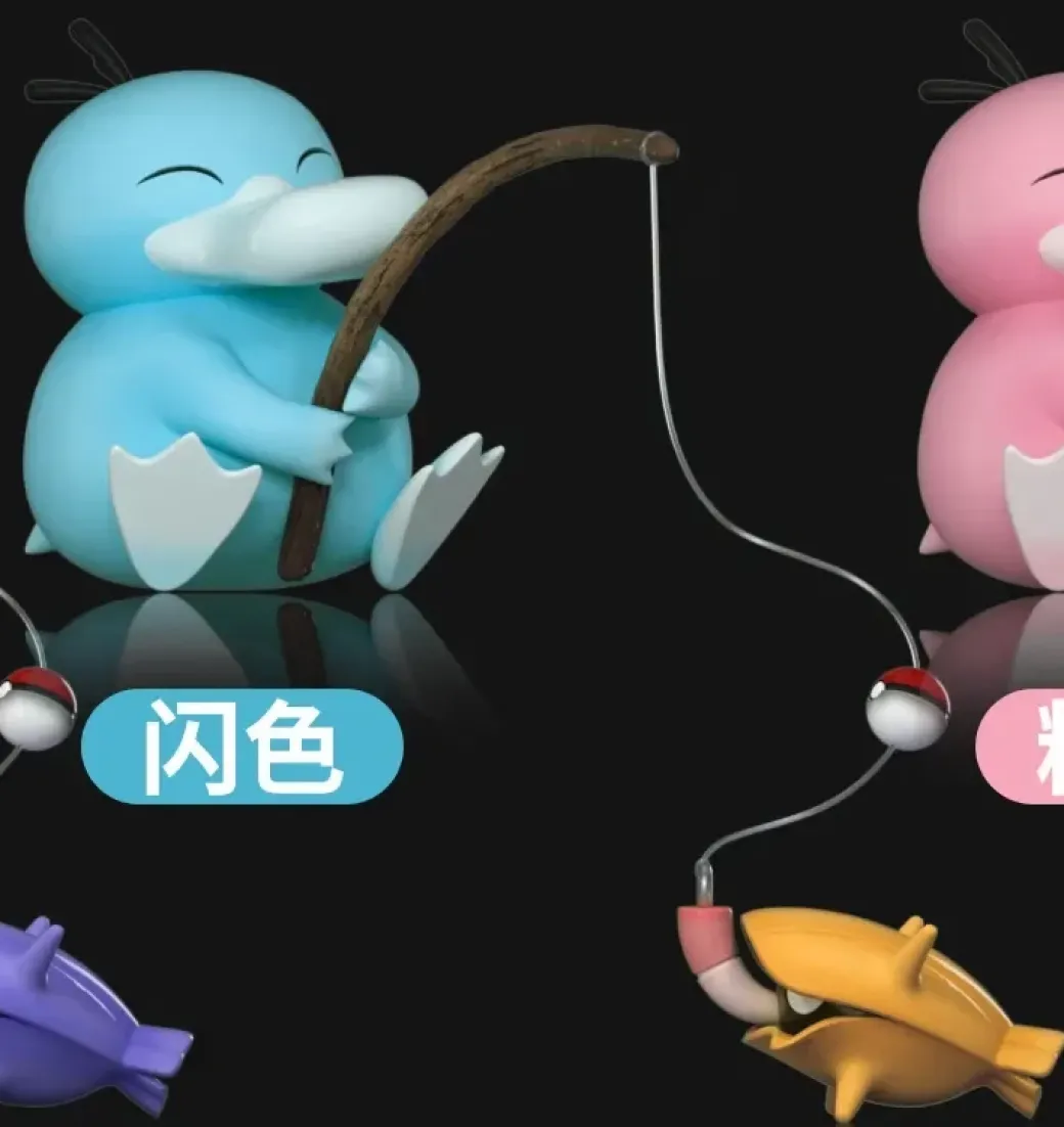 1/20 Scale World Zukan Psyduck & Golduck - Pokemon Statue - Wonder Studio