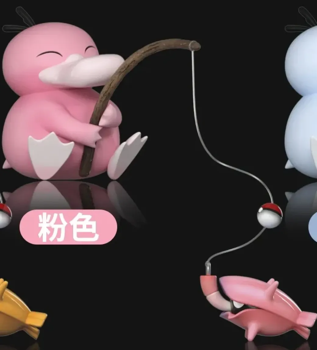 1/20 Scale World Zukan Psyduck & Golduck - Pokemon Statue - Wonder Studio