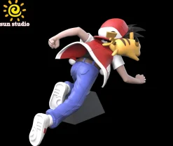 1/20 Scale World Zukan Red & Pikachu & Poliwhirl & Bulbasaur - Pokemon Statue - sun Studio