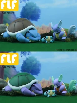 1/20 Scale World Zukan Sleeping Evolution of Squirtle Set - Pokemon Resin Statue - FLF Studio