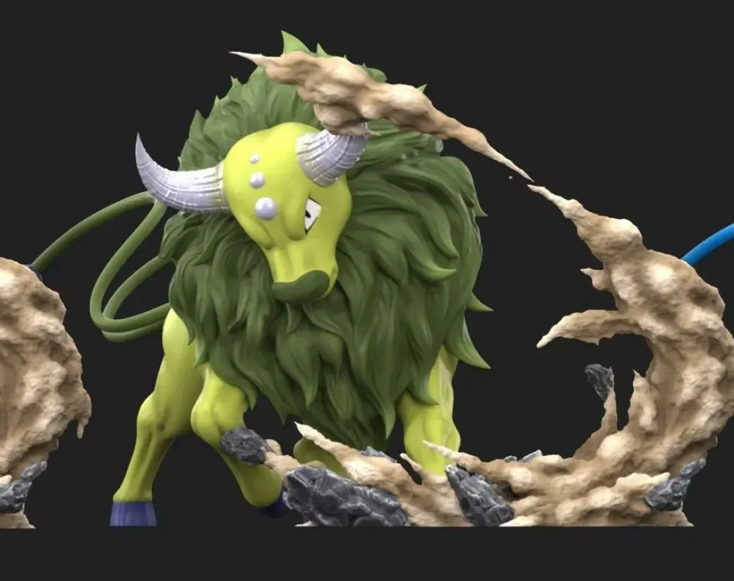 1/20 Scale World Zukan Tauros - Pokemon Statue - Wonder Studio