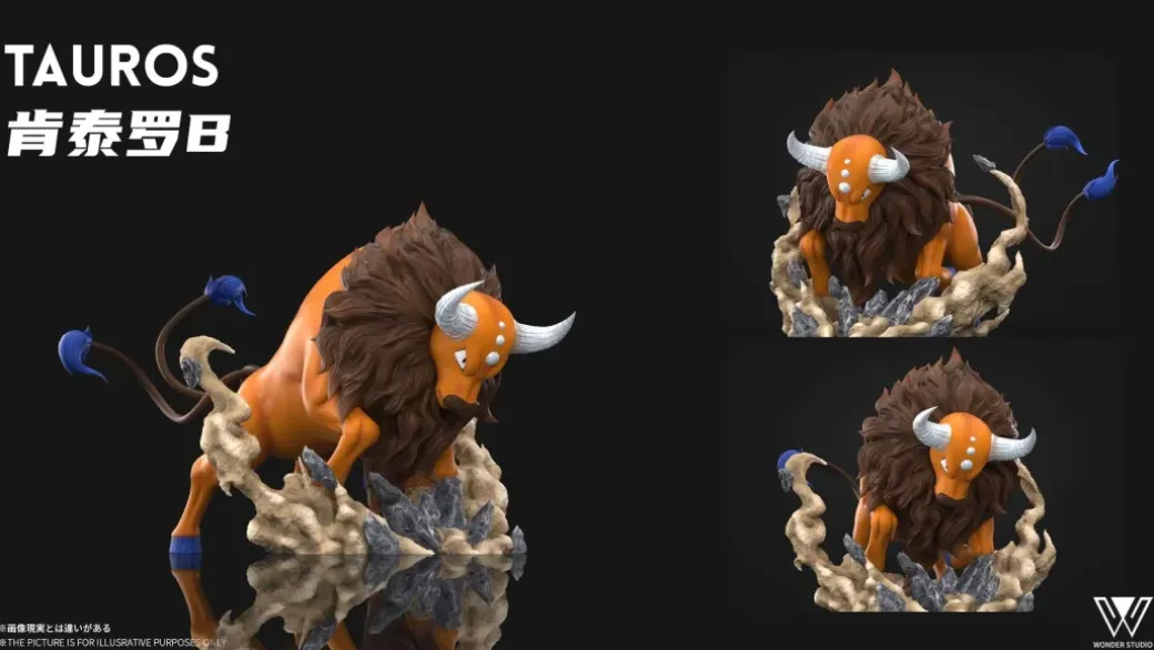 1/20 Scale World Zukan Tauros - Pokemon Statue - Wonder Studio