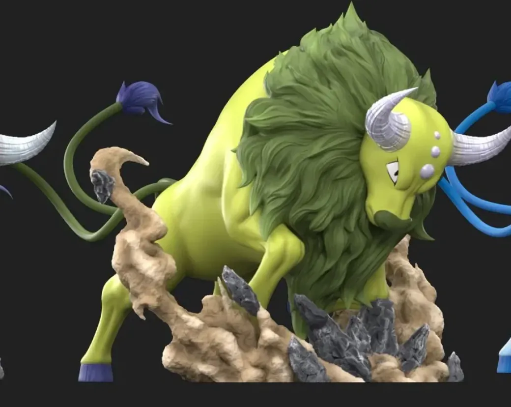 1/20 Scale World Zukan Tauros - Pokemon Statue - Wonder Studio