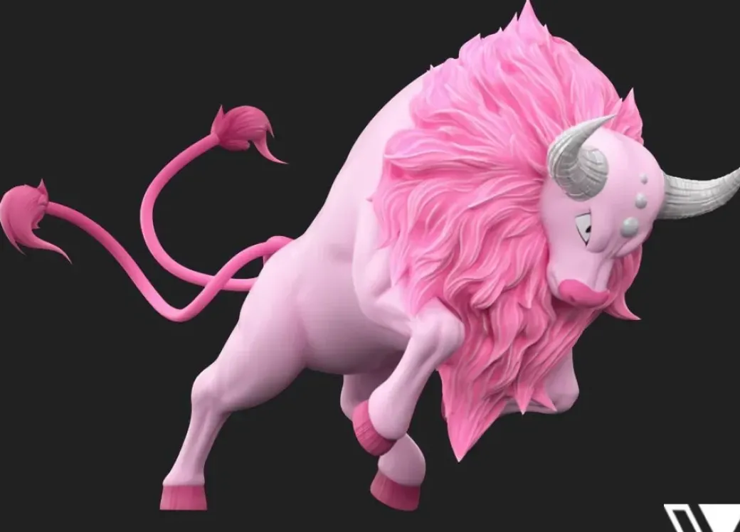 1/20 Scale World Zukan Tauros - Pokemon Statue - Wonder Studio