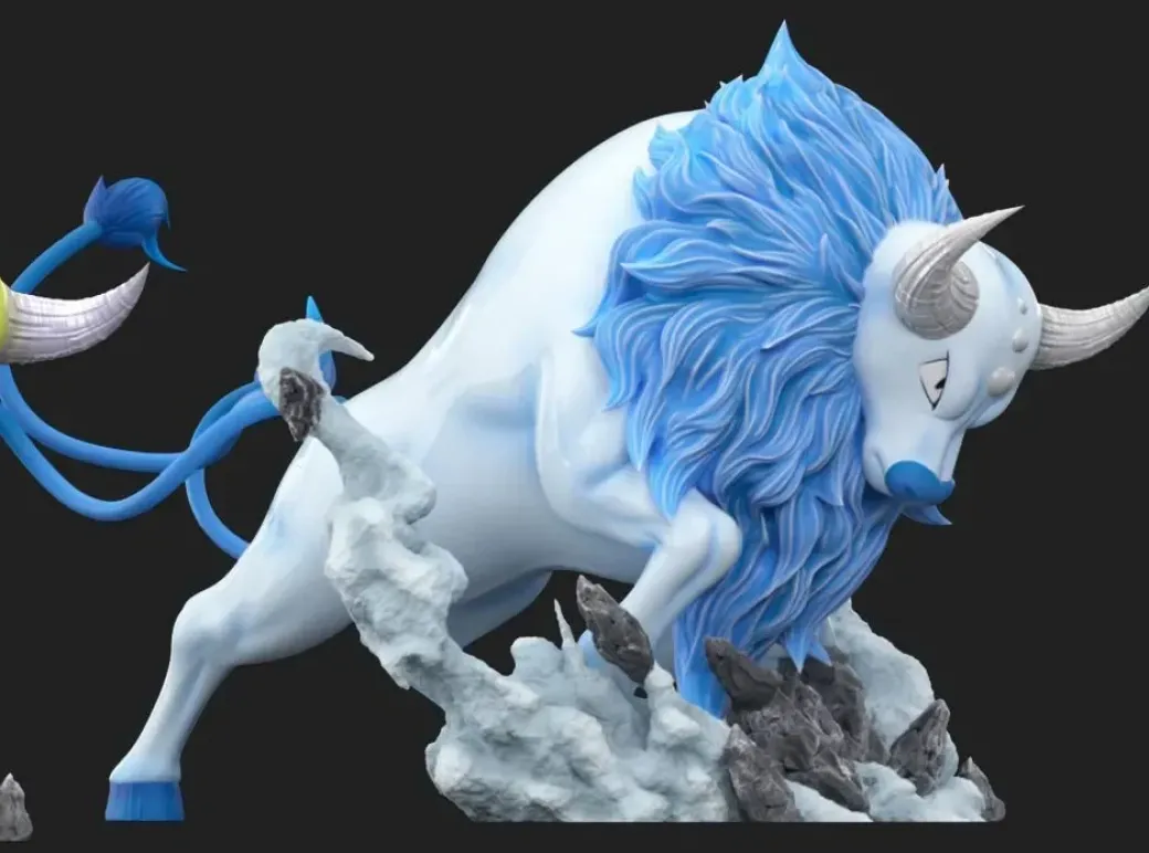 1/20 Scale World Zukan Tauros - Pokemon Statue - Wonder Studio