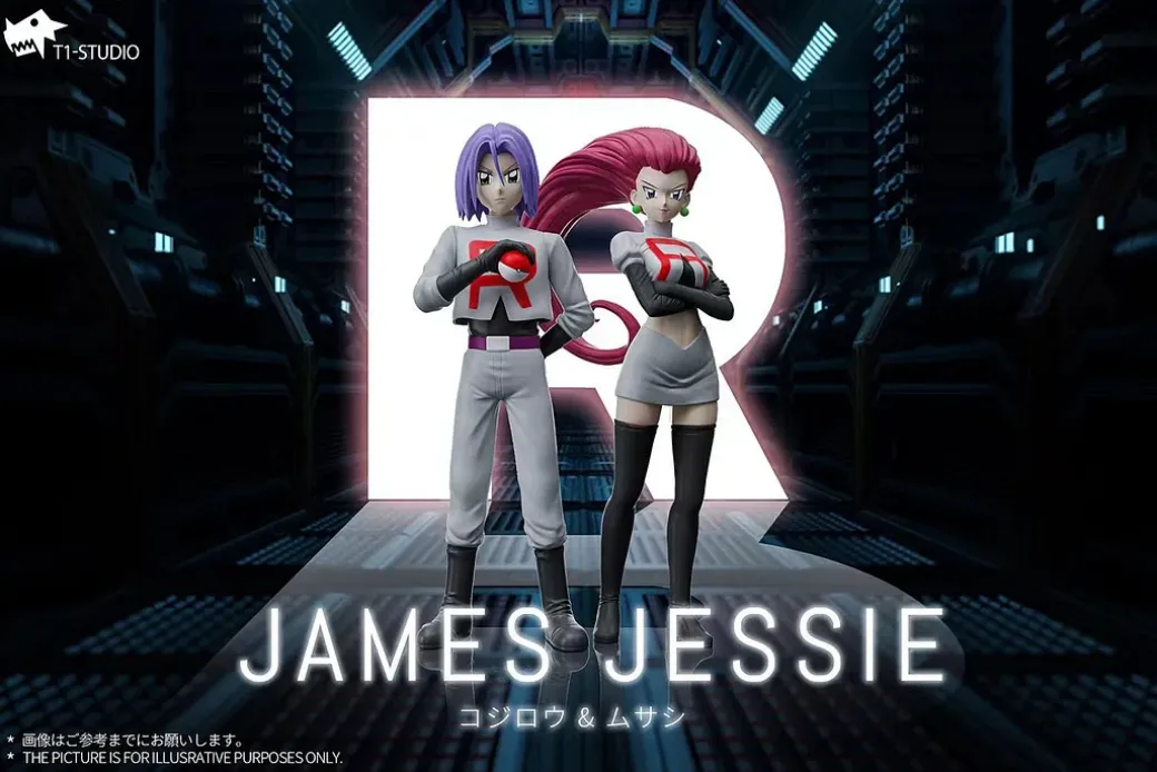 1/20 Scale World Zukan Team Rocket Jessie & James - Pokemon Resin Statue - T1 Studio