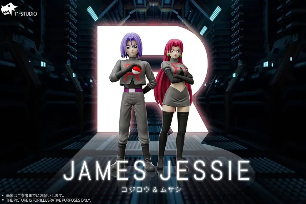 1/20 Scale World Zukan Team Rocket Jessie & James - Pokemon Resin Statue - T1 Studio