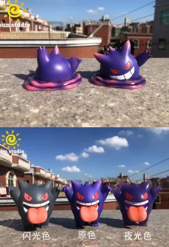 1/20 Scale World Zukan Through The Wall Gengar & Scary Gengar - Pokemon Statue - sun Studio