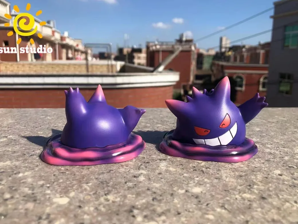 1/20 Scale World Zukan Through The Wall Gengar & Scary Gengar - Pokemon Statue - sun Studio