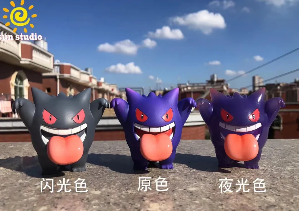1/20 Scale World Zukan Through The Wall Gengar & Scary Gengar - Pokemon Statue - sun Studio